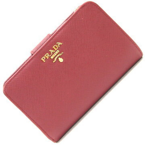 Prada Wallet Bordeaux Leather Zip - Picture 1 of 8